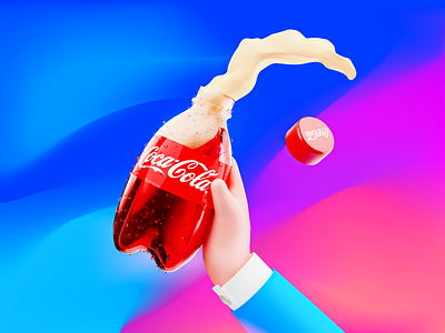 Coca-Cola blender3d c4d illustration