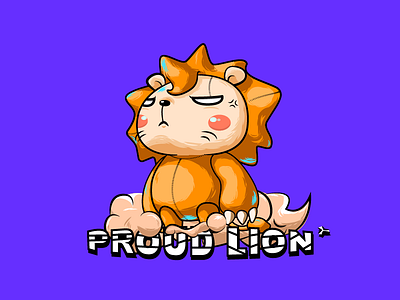 Proud Lion illustration ui