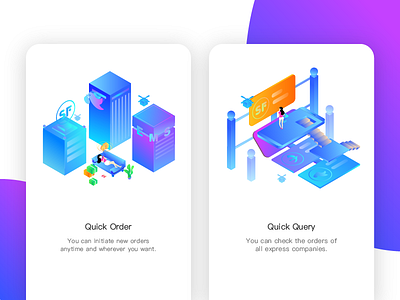 Express app guide page app illustration ui