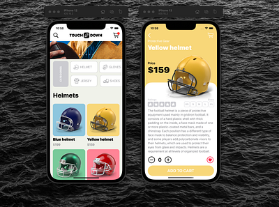 TOUCHDOWN - iOS App with SwiftUI and Xcode graphic design mobile ui ux