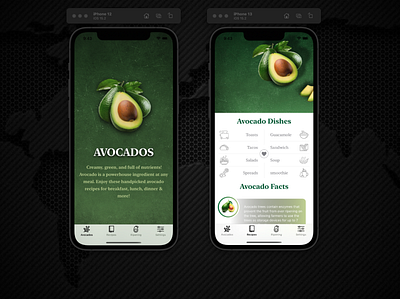 Avocado Recipes - SwiftUI in Xcode avocado green mobile swift ui