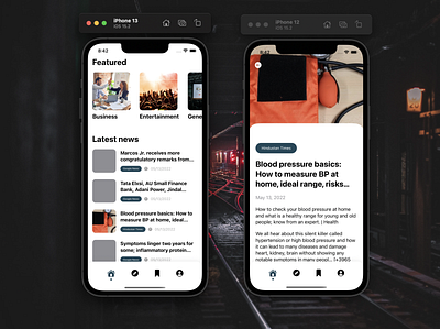 News App with API 3d animation graphic design mobile news swift swiftui ui uiux ux