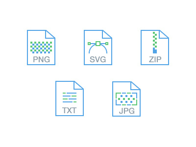 File Type Icons app file type icons ios7 jpg png svg txt zip