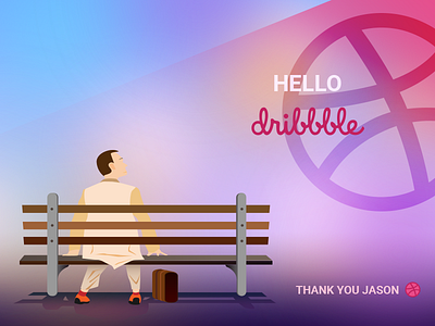 Hello Dribbble frist shot hello dribbble illustration invites