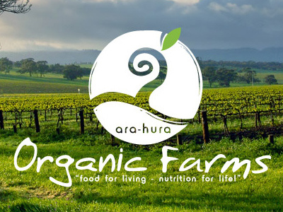 ara-hura Organic Farms farm green logo plant