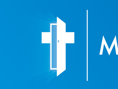 METRO Logo blue church cross logo