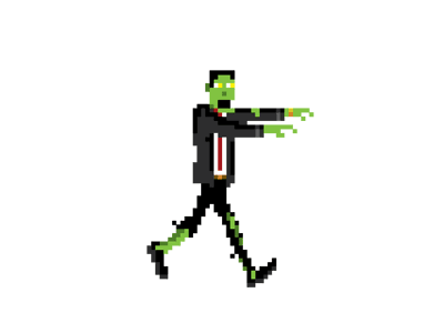 Zombie Animation, Mr Z animation character computer game dead gif green undead zombie