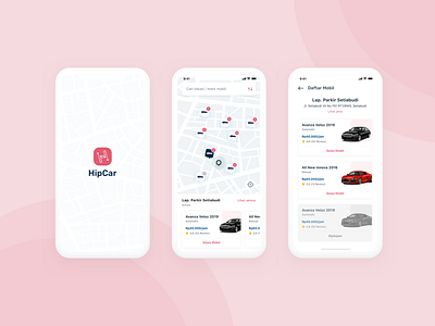 Hipcar - A Car Rental App Redesign app design car car app car rental card design list map mobile app mobile design product design redesign rental ui ui design ux ux design ux designer