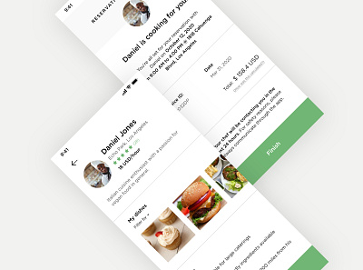 Vegan Chefs app food app design ui ui design ux ui vegan vegan app