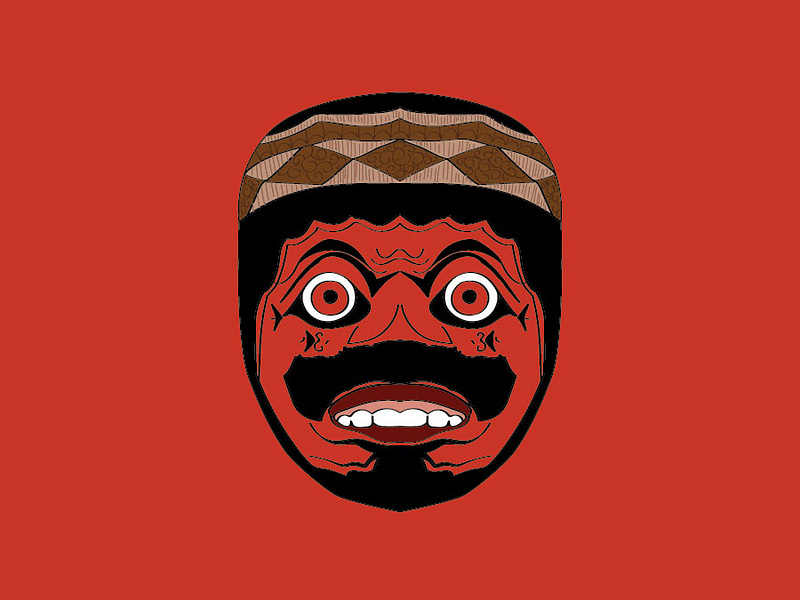 Topeng Cirebon Kelana (Kelana Mask) by titan firman on Dribbble