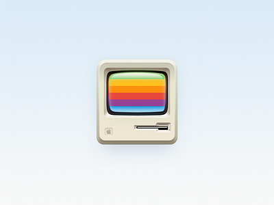 Macintosh Icon 1984 apple macintosh android apple figma gui icon illustration mac os os x photoshop skeuomorphism smartisan ui zklm0000