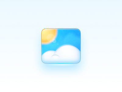 Weather Icon icon illustration mac os photoshop skeuomorphism smartisan the beginning of summer ui zklm0000