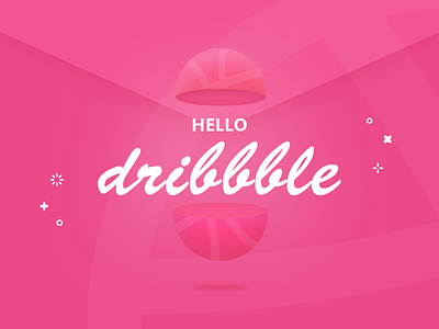 Hello Dribbble debut first shot hello dribbble icon invite thanks