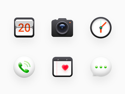 Icons clock gui mac os os x phone photoshop skeuomorphism smartisan ui zklm0000