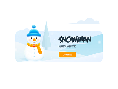 Snowman⛄️ card design icon illustration painting photoshop smartisan snowman winter zklm0000