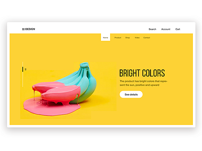 WEB Home Design bright colors effect trend visual