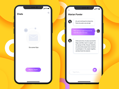 Chat page concept design color design fashion matching trend