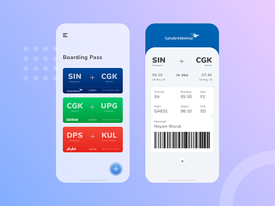Boarding Pass App app app design application boarding pass boardingpass flight ios mobile ticket