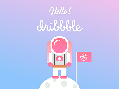 Hello Dribbble first shot hello dribbble invite space