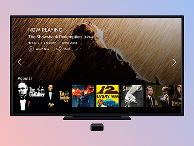 TV App app concept daily ui media mockup tv app ui ux