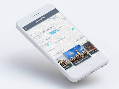 Map UI Concept - Discover places around me app concept daily ui discover map mobile mockup search ui ux