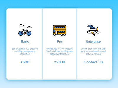 Pricing Page UI Concept app concept daily ui mockup pricing table ui ux web website