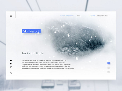 Ski resort–Jackson Hole ui web