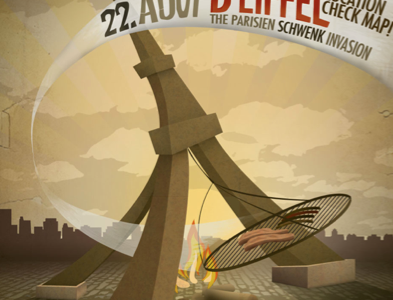 Schwenk D'Eiffel illustration poster