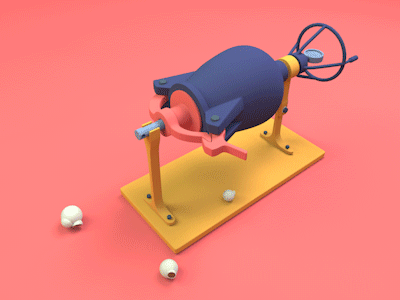 popcorn machine 3d animation c4d gif popcorn ui