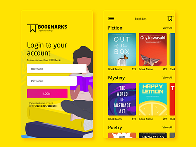 Bookmarks Mobile App by Waleed Saed on Dribbble