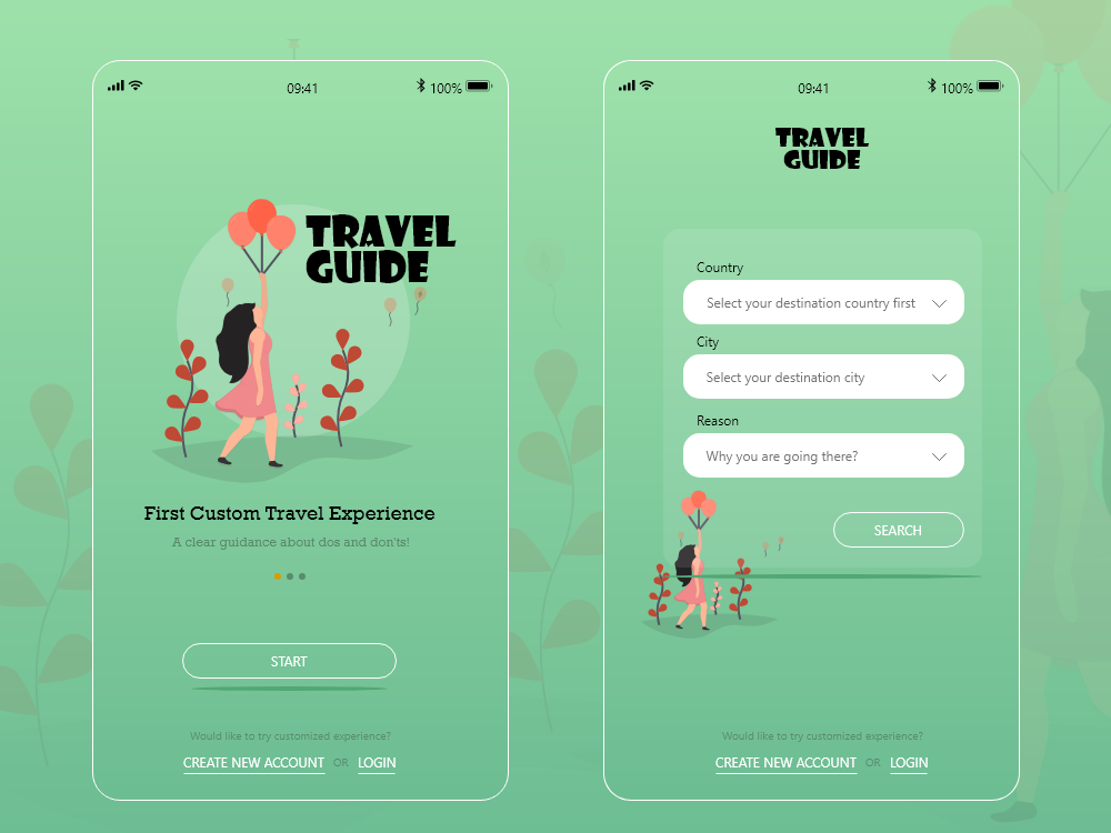 Travel Guide App by Waleed Saed on Dribbble