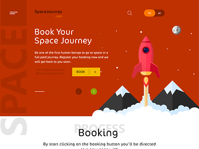 Space Journey Website adobe xd booking illustration illustrator user inteface ux ui website
