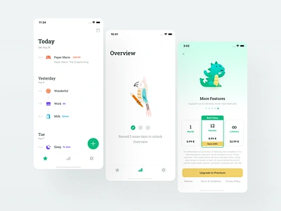 Drips Diary app design minimal ui ux