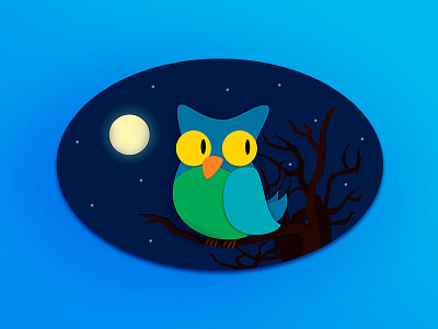 owl illustration flat illustration owl stiker