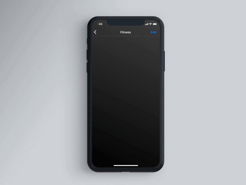 Sport programm settings Daily UI 007 after affects animation app black dailyui gif iphone mobile settings sport uiux