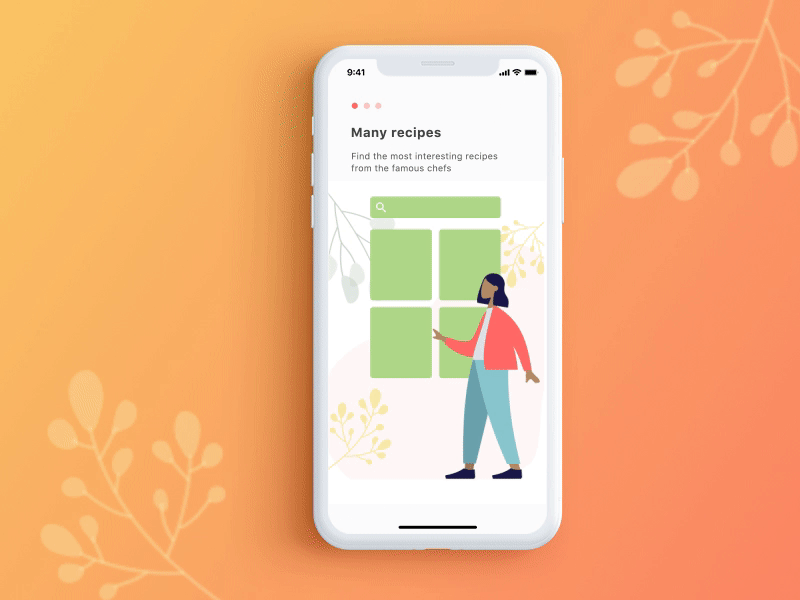 User Onboarding for recipe app