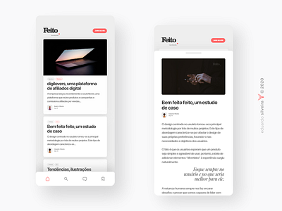 app | feito app apple blog blogapp branding gradient ui uiux