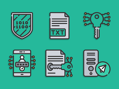 Cryptography icons cryptography designer icon designs icons icons design icons pack iconset illustration