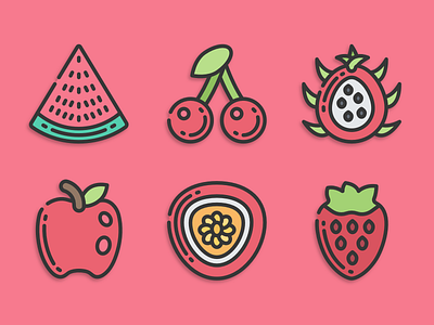 Fruit icons designer fruit icon designs icons icons design icons pack iconset illustration