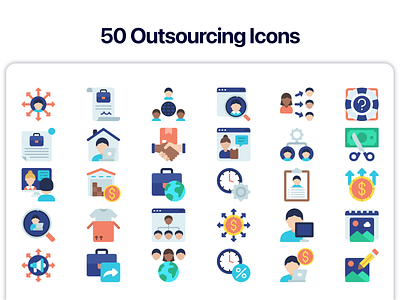 Outsourcing Icons designer icon designs icons icons design icons pack illustration