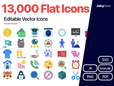 13,000 Flat Icons!