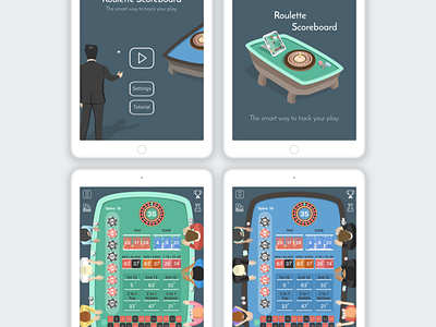 Roulette Scoreboard UI app companion illustrations roulette ui uidesign userinterface