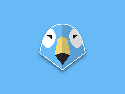 Parrot Sticker app blue colourful design flat illustration ios sticker ui