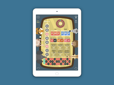 Safari Roulette Table animals app blue flat illustration ui uidesign ux