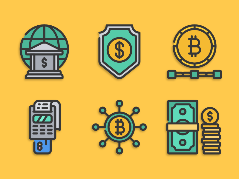 Fintech icons by Callum Smith on Dribbble