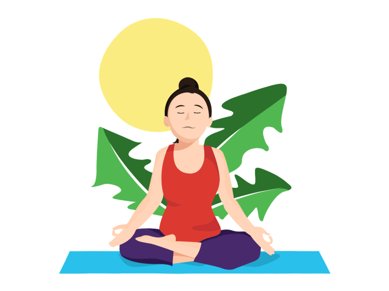 Yoga day minimal animation animation exercise health care healthy illustration lazy meditation minimal sleeping yoga
