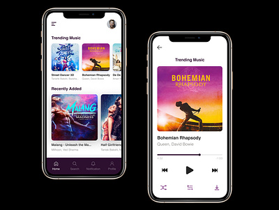 Music App Concept visual design