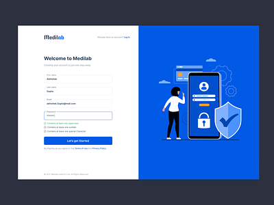 Medilab Registration Page