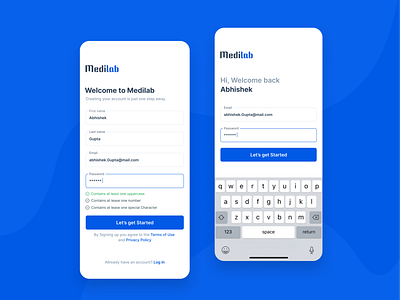 Medilab_Mobile Signup_Login