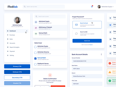 Product UI Elements Kit Light color Theme app design designelement designsystem interfacedesign lighttheme productdesign uidesign uikit user interface design